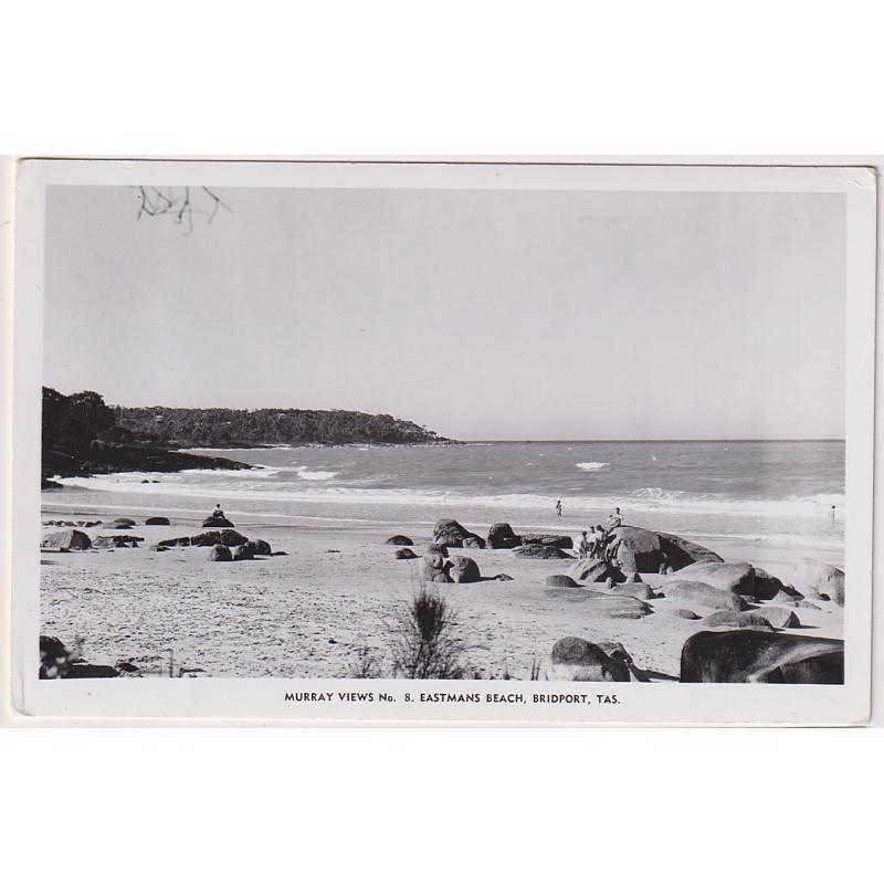 (WW1596) TASMANIA · c.1950: real photo card by Murray Views No.8 w/view EASTMANS BEACH, BRIDPORT · message on verso but not postally used · fine condition