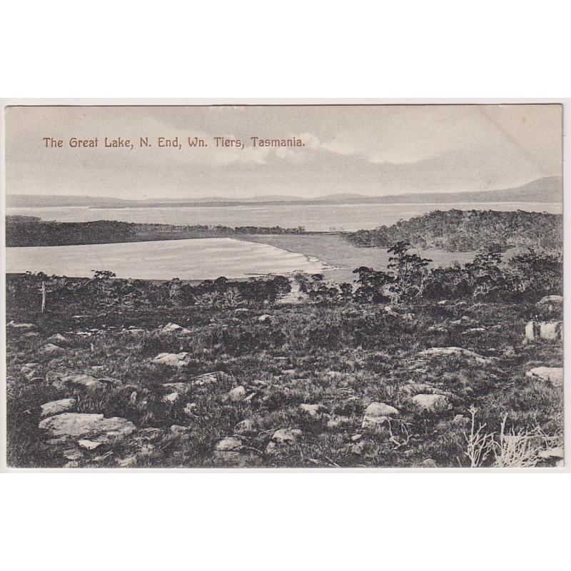 (WW1609) TASMANIA · c.1910: unused card by Spurling & Son (No.255) w/view of THE GREAT LAKE, N. END, WN. TIERS ....  in excellent condition